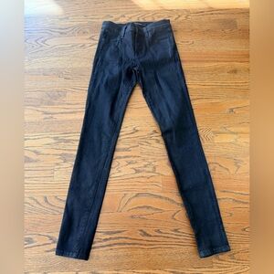 NWOT J Brand Black (slight metallic finish) Denim Jean Size 25 Skinny!  Stretch!